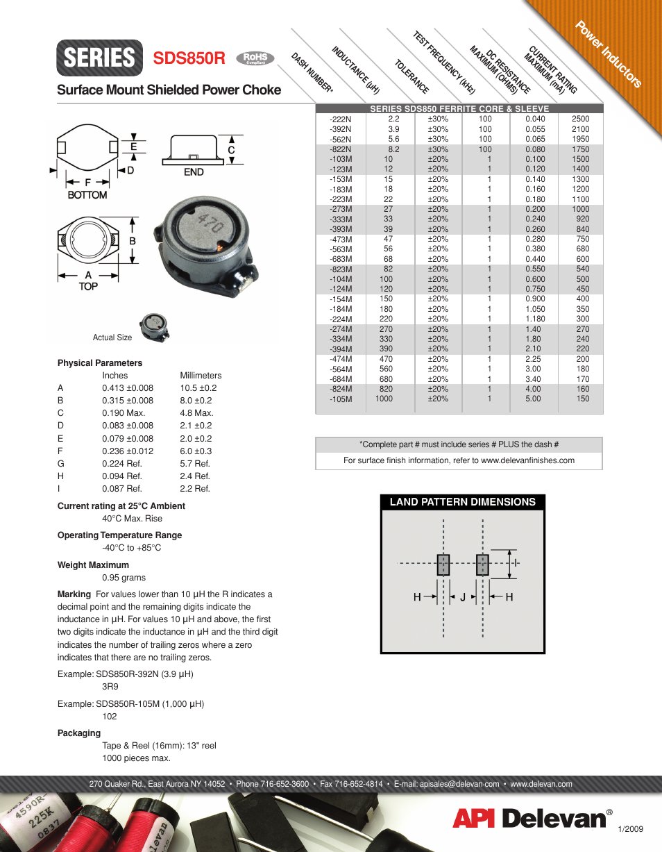 API Delevan SDS850R User Manual | 1 page