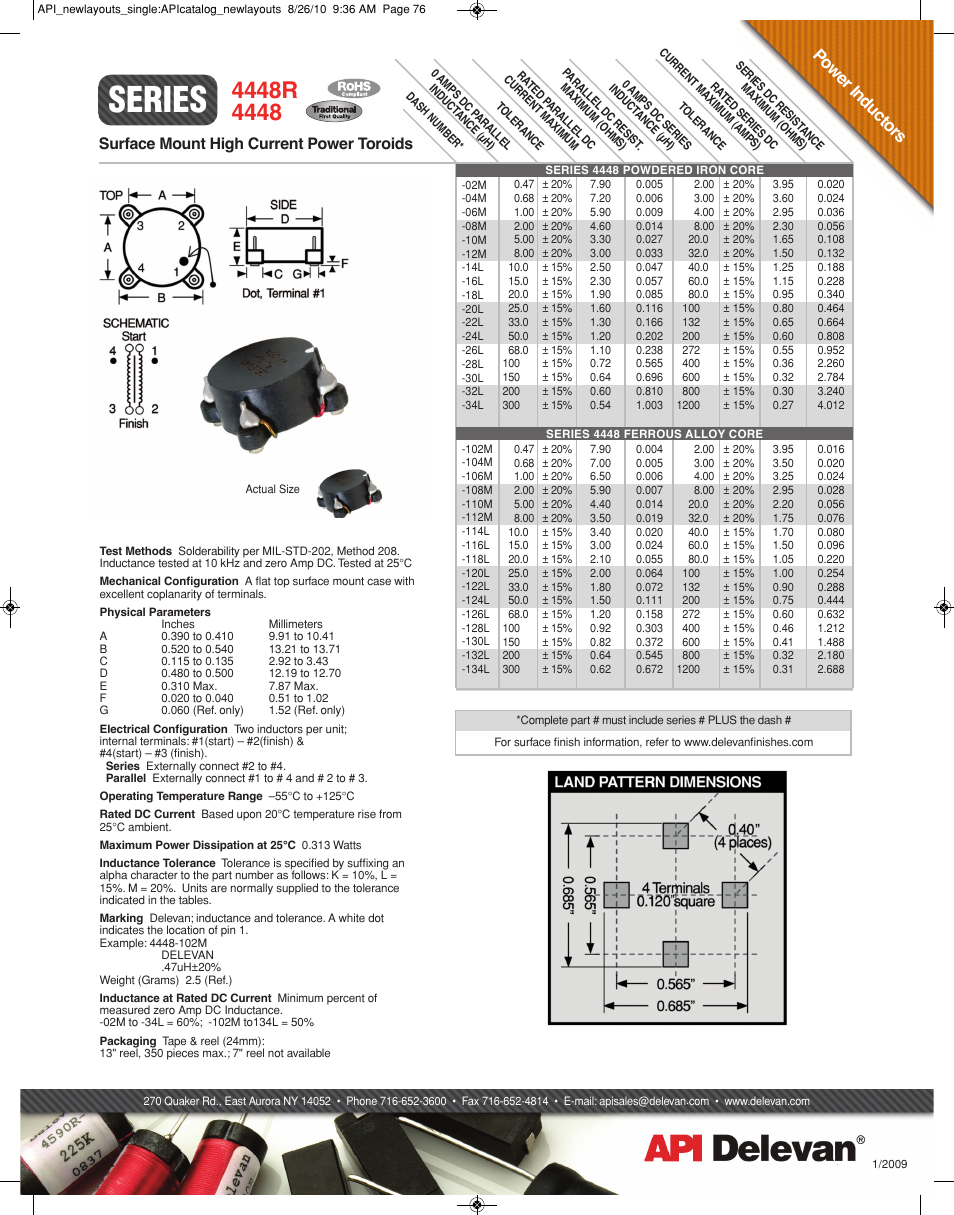 API Delevan 4448 & 4448R User Manual | 1 page