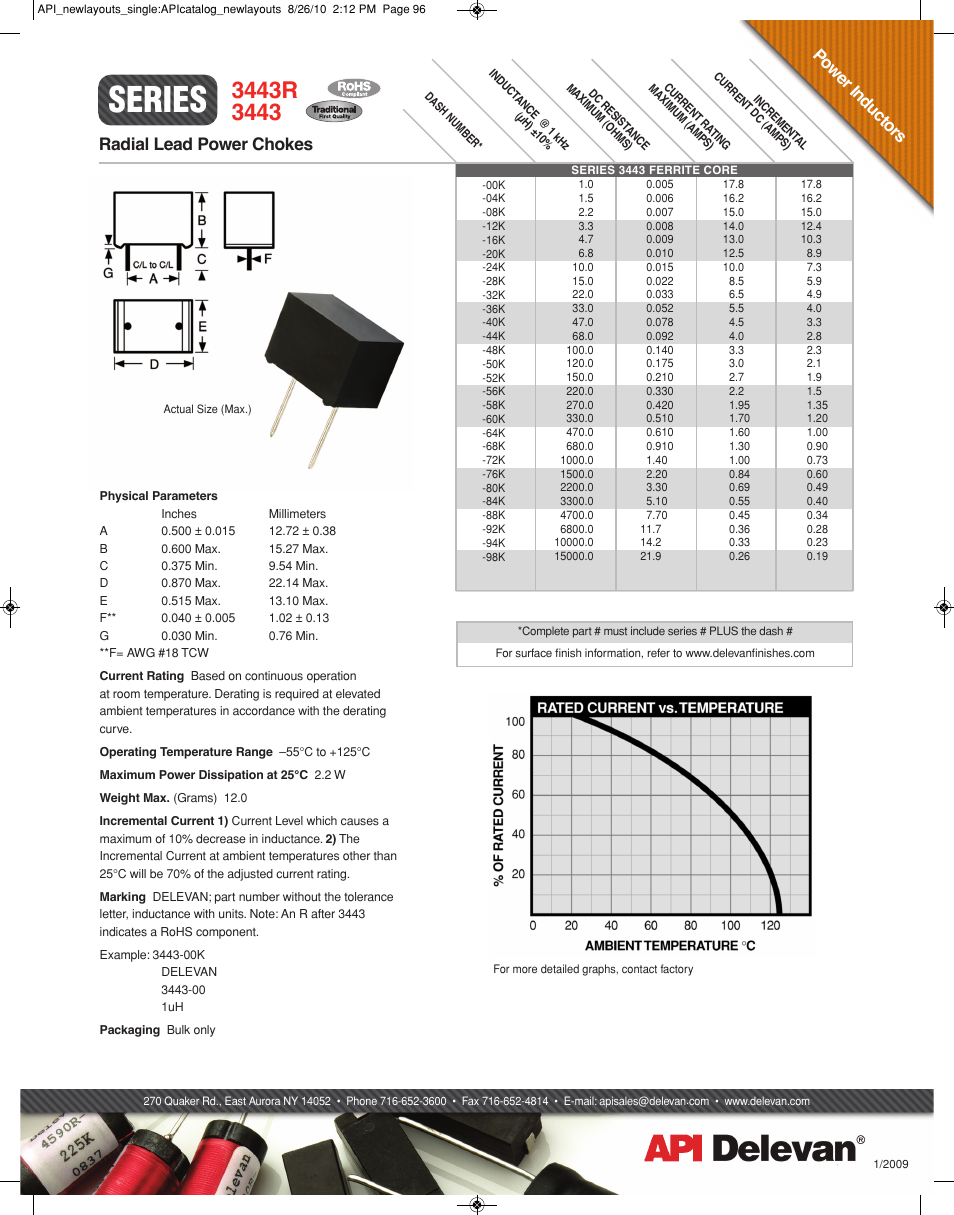 API Delevan 3443 & 3443R User Manual | 1 page