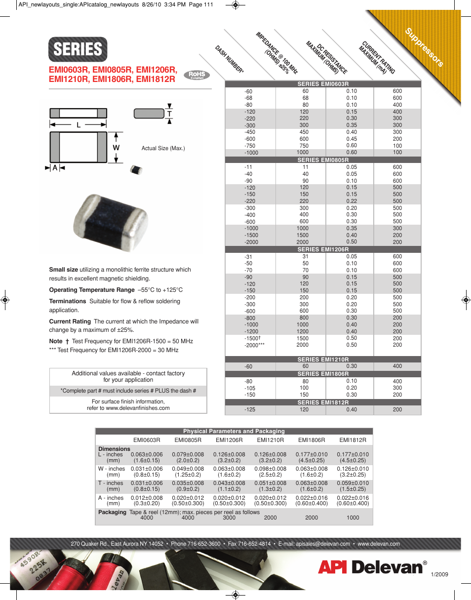 API Delevan EMI1812R User Manual | 1 page