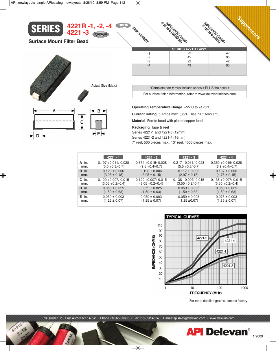 API Delevan 4221R -1, -2, -4 User Manual | 1 page