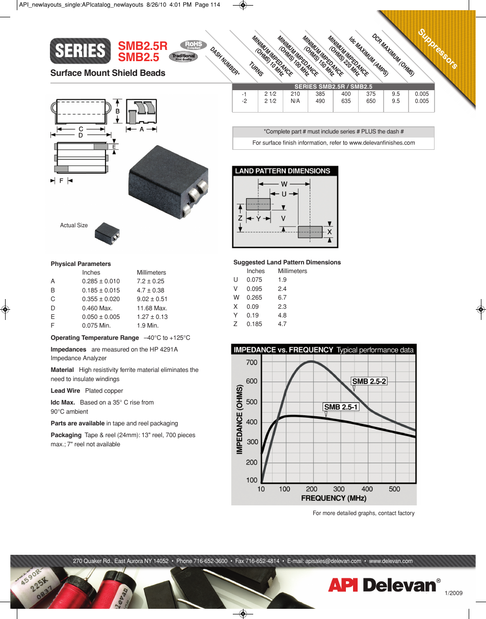 API Delevan SMB2.5 & SMB2.5R User Manual | 1 page