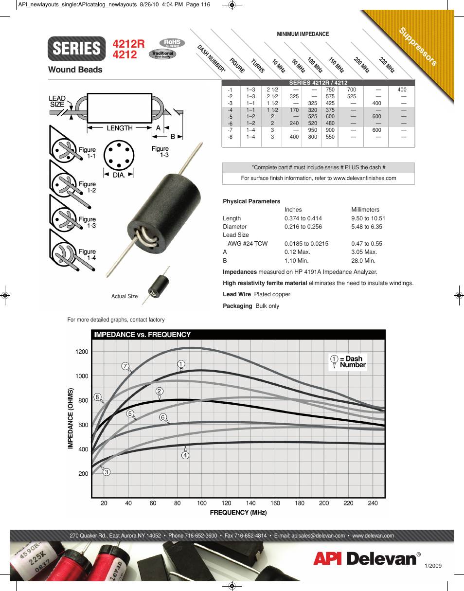 API Delevan 4212 & 4212R User Manual | 1 page