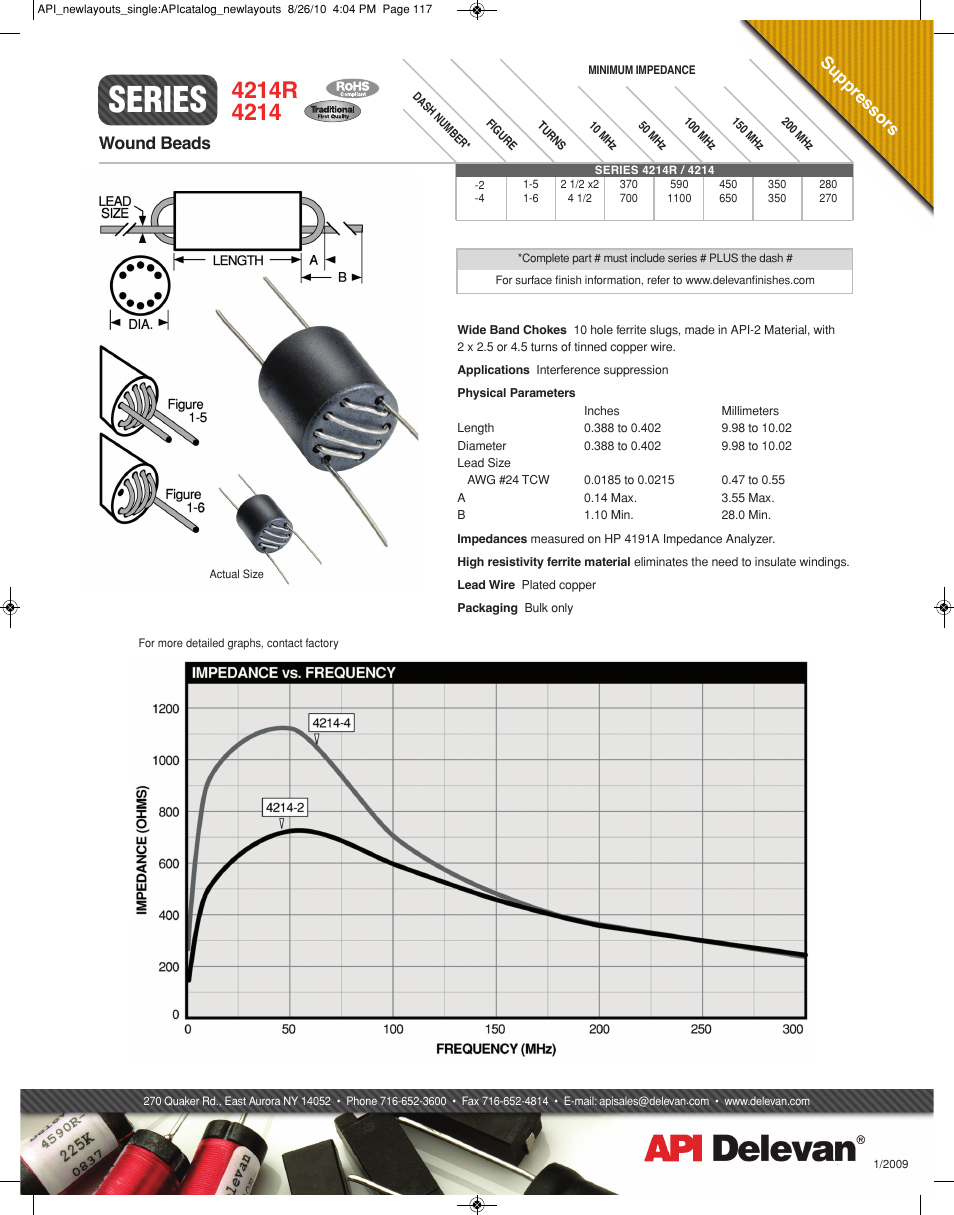 API Delevan 4214 & 4214R User Manual | 1 page