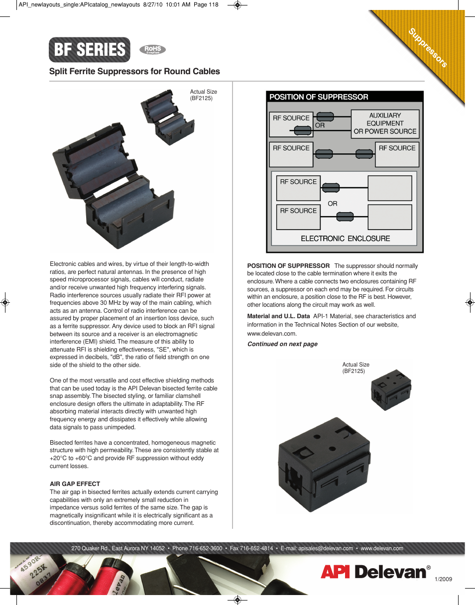 API Delevan BF Series User Manual | 3 pages