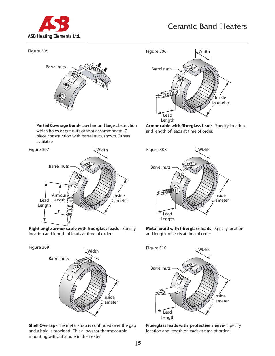 Ceramic band heaters | ASB Heating Elements Ltd. Ceramic Band Heaters User Manual | Page 2 / 3