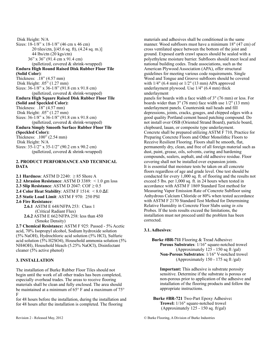 Burke Flooring Endura Simply Smooth User Manual | Page 2 / 3