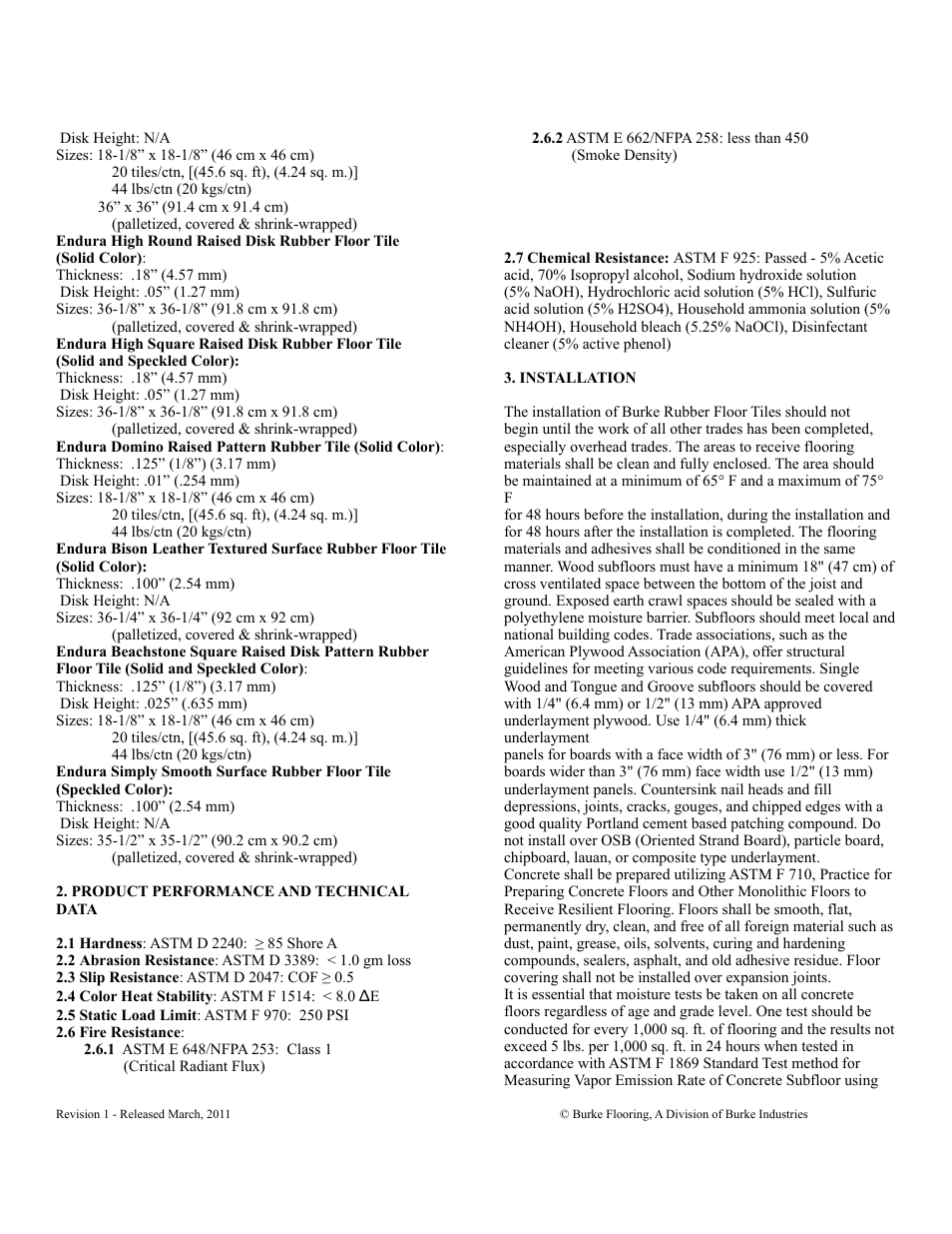 Burke Flooring Burke Marble User Manual | Page 2 / 3