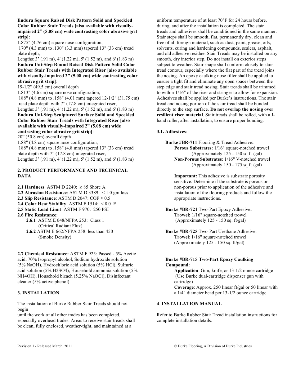 Burke Flooring Endura Round & Square User Manual | Page 2 / 3
