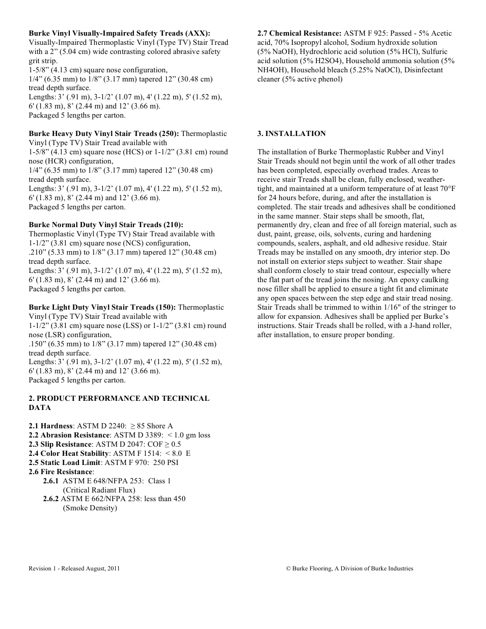Burke Flooring Mercer Linear Series User Manual | Page 2 / 3
