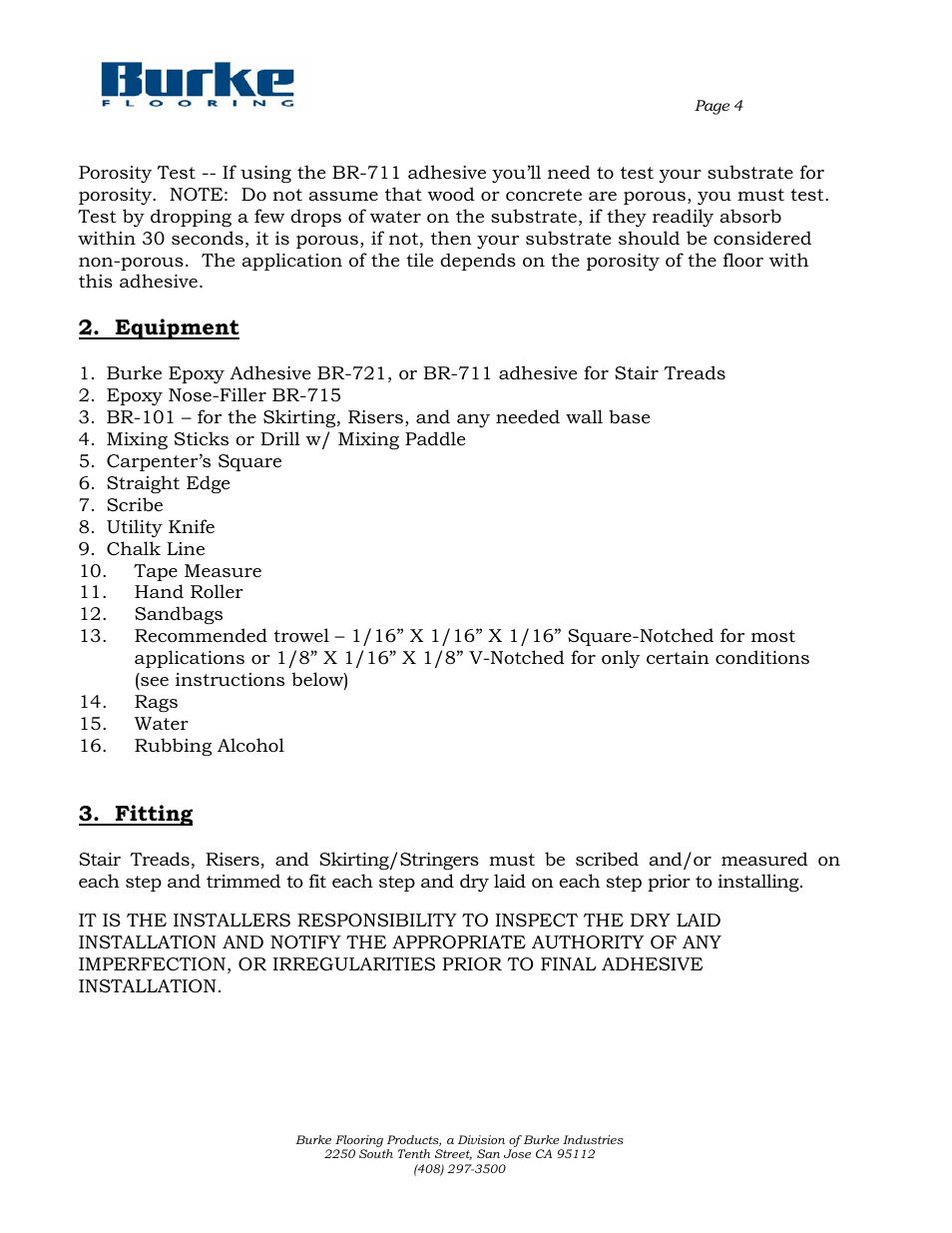 Equipment, Fitting | Burke Flooring Stair Tread Installation User Manual | Page 4 / 8