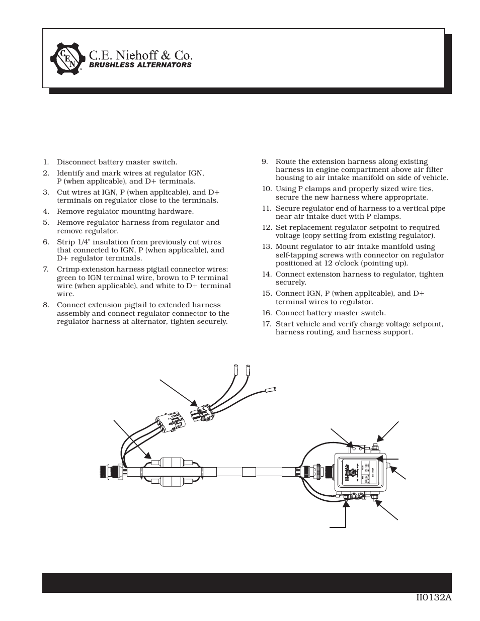 C.E. Niehoff & Co. A2-317 Regulator Installation User Manual | 1 page