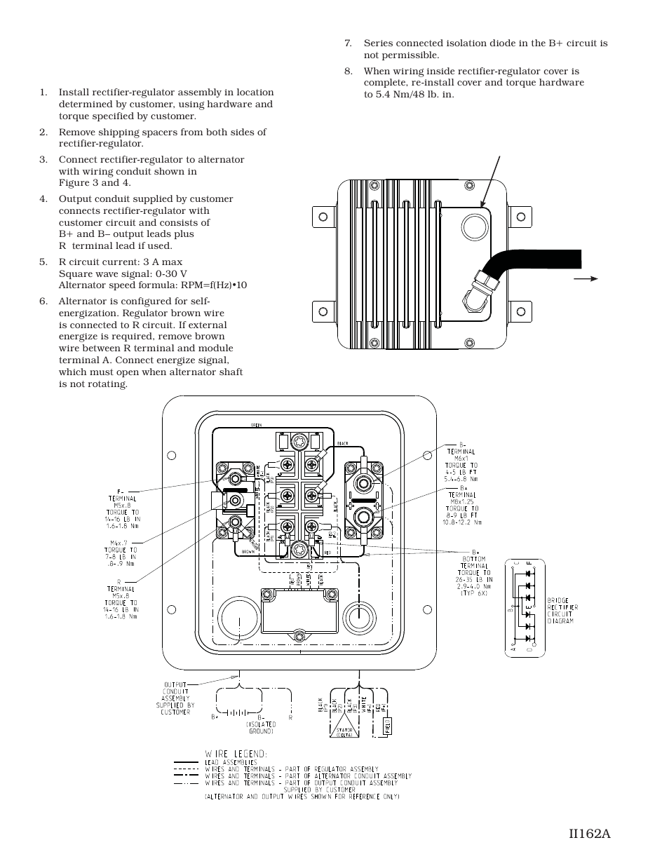 C180-1 alternator, W/ a8-206 rectifi er-regulator | C.E. Niehoff & Co. C180etc and C181etc Installation User Manual | Page 2 / 4