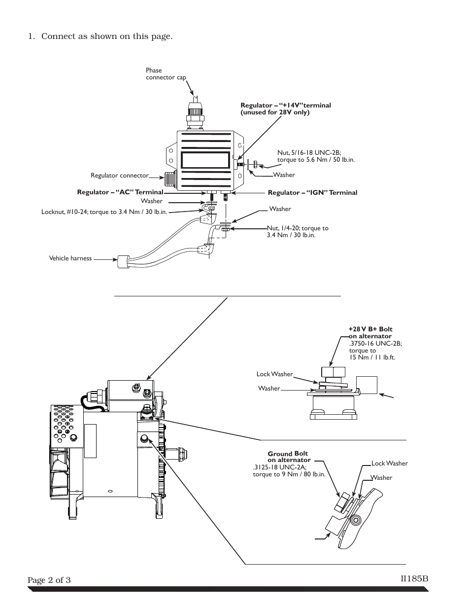 C.E. Niehoff & Co. C633-1 Alternator/A2-355 Regulator Installation User Manual | Page 2 / 3