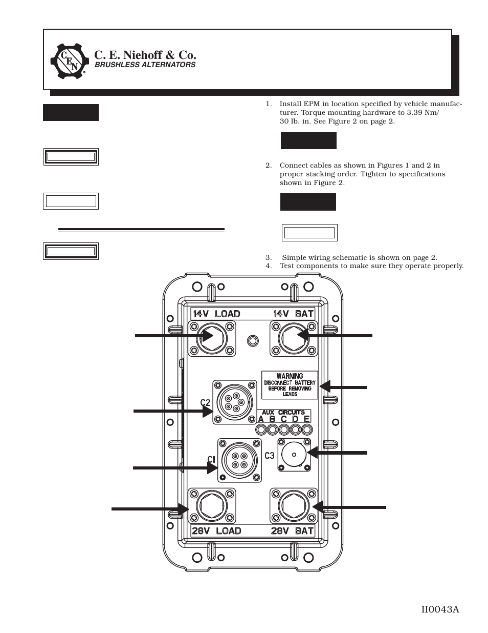 C.E. Niehoff & Co. EPM Installation User Manual | 2 pages