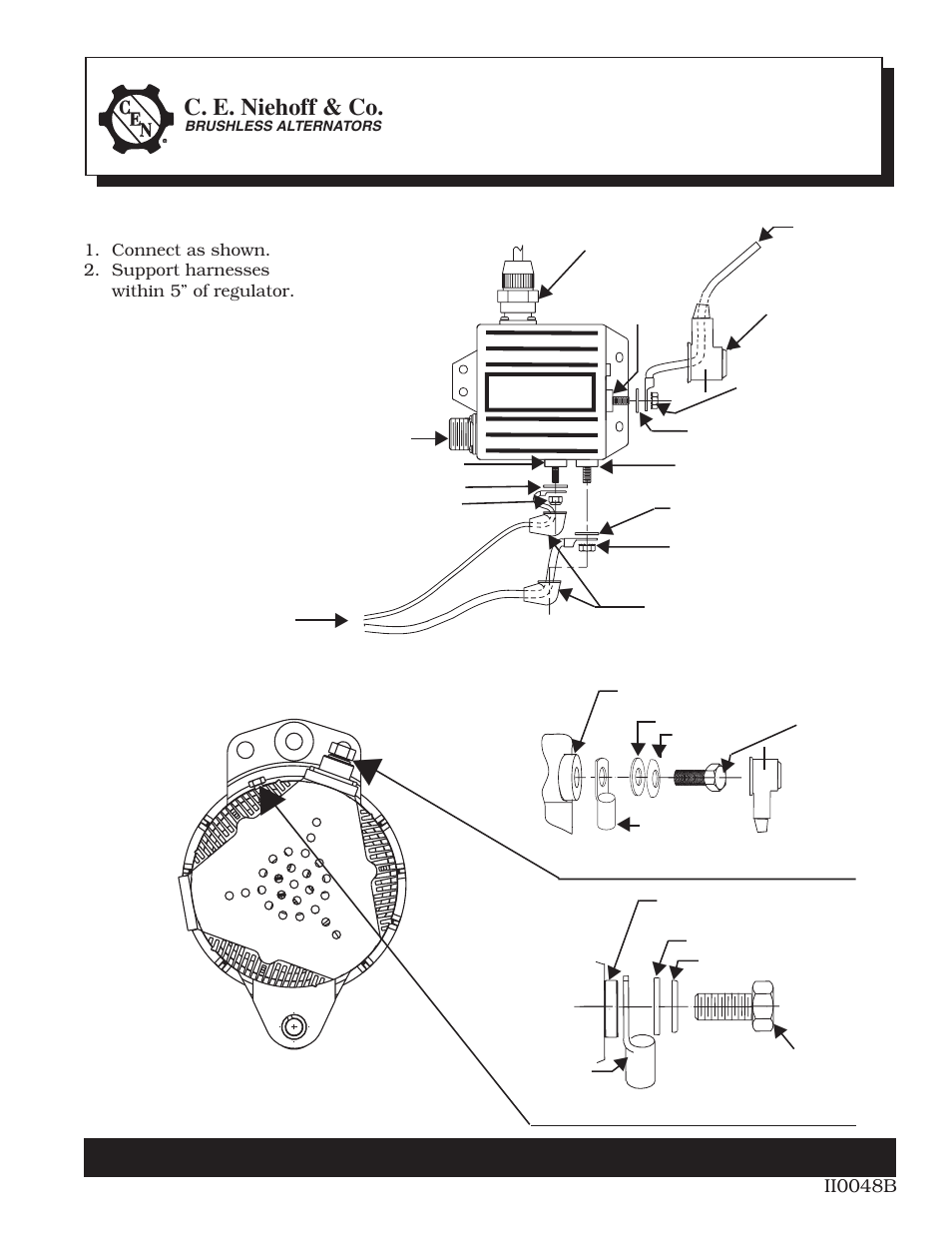 C.E. Niehoff & Co. N1128 Alternator/N3212 Regulator Installation User Manual | 1 page