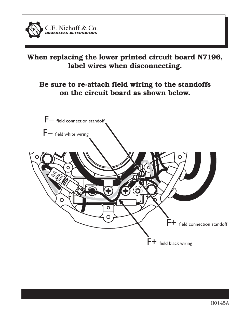 C.E. Niehoff & Co. N1611: N7196 PCB Replacement Instructions User Manual | 1 page