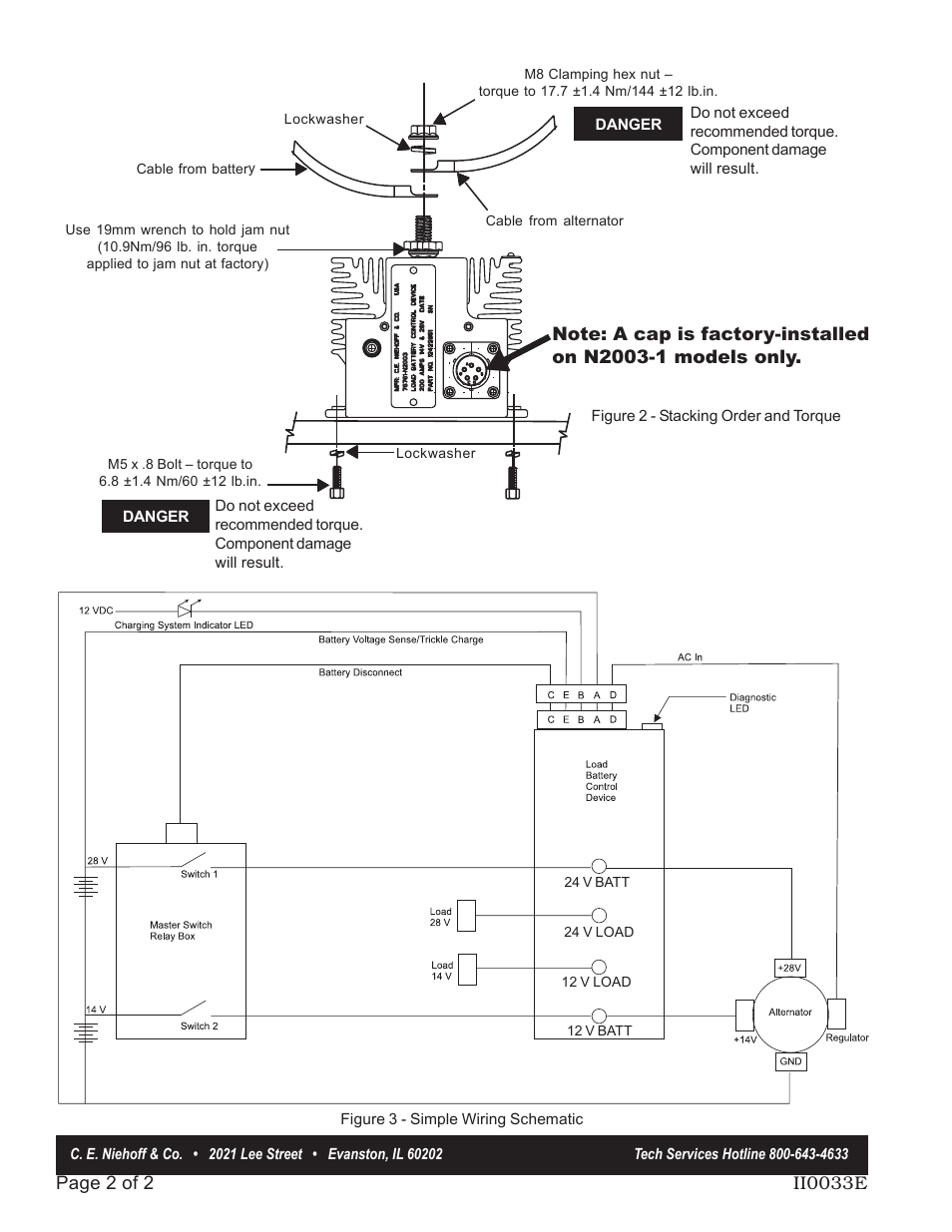 C.E. Niehoff & Co. N2003 LBCD Installation User Manual | Page 2 / 2