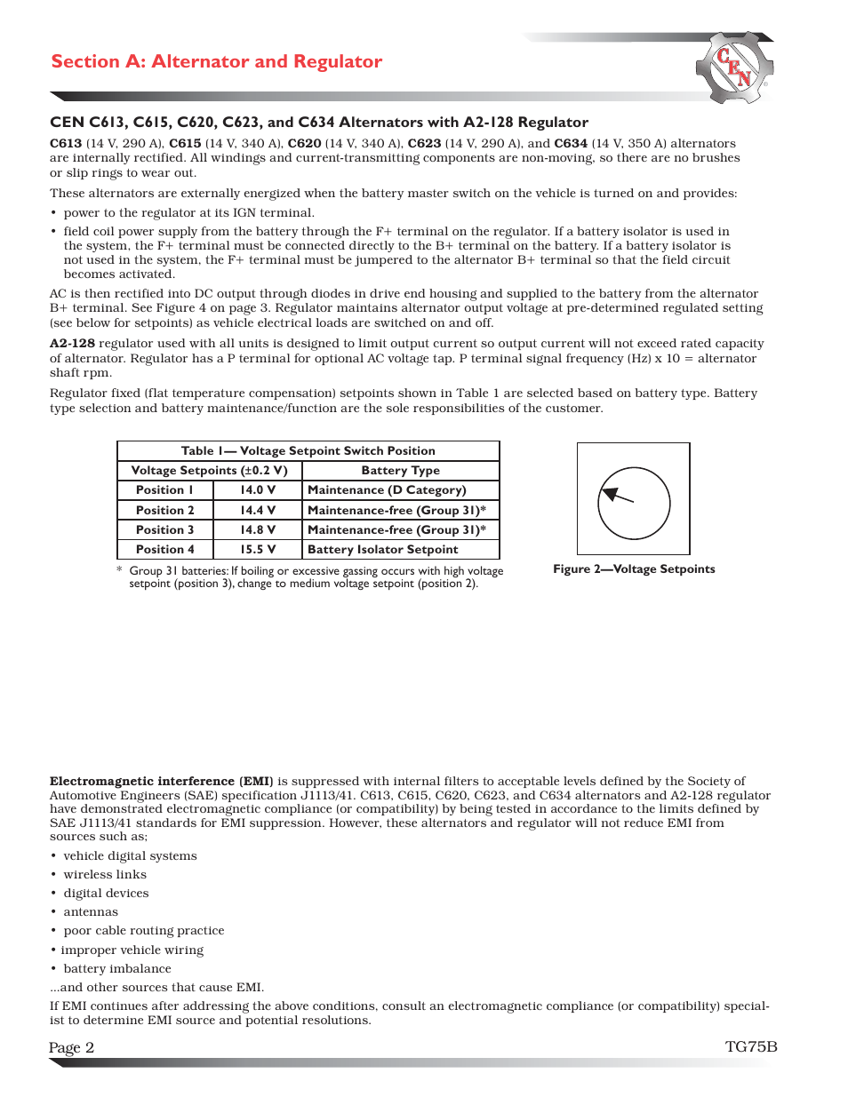 C.E. Niehoff & Co. C613/C615/C620/C623/C634 Troubleshooting Guides User Manual | Page 2 / 4