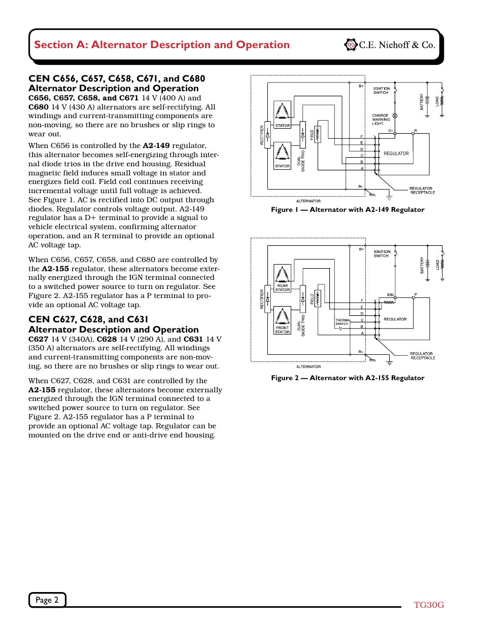 C.E. Niehoff & Co. C627/C628/C631/C656/C657/C658/C671/C680 Troubleshooting Guides User Manual | Page 2 / 7