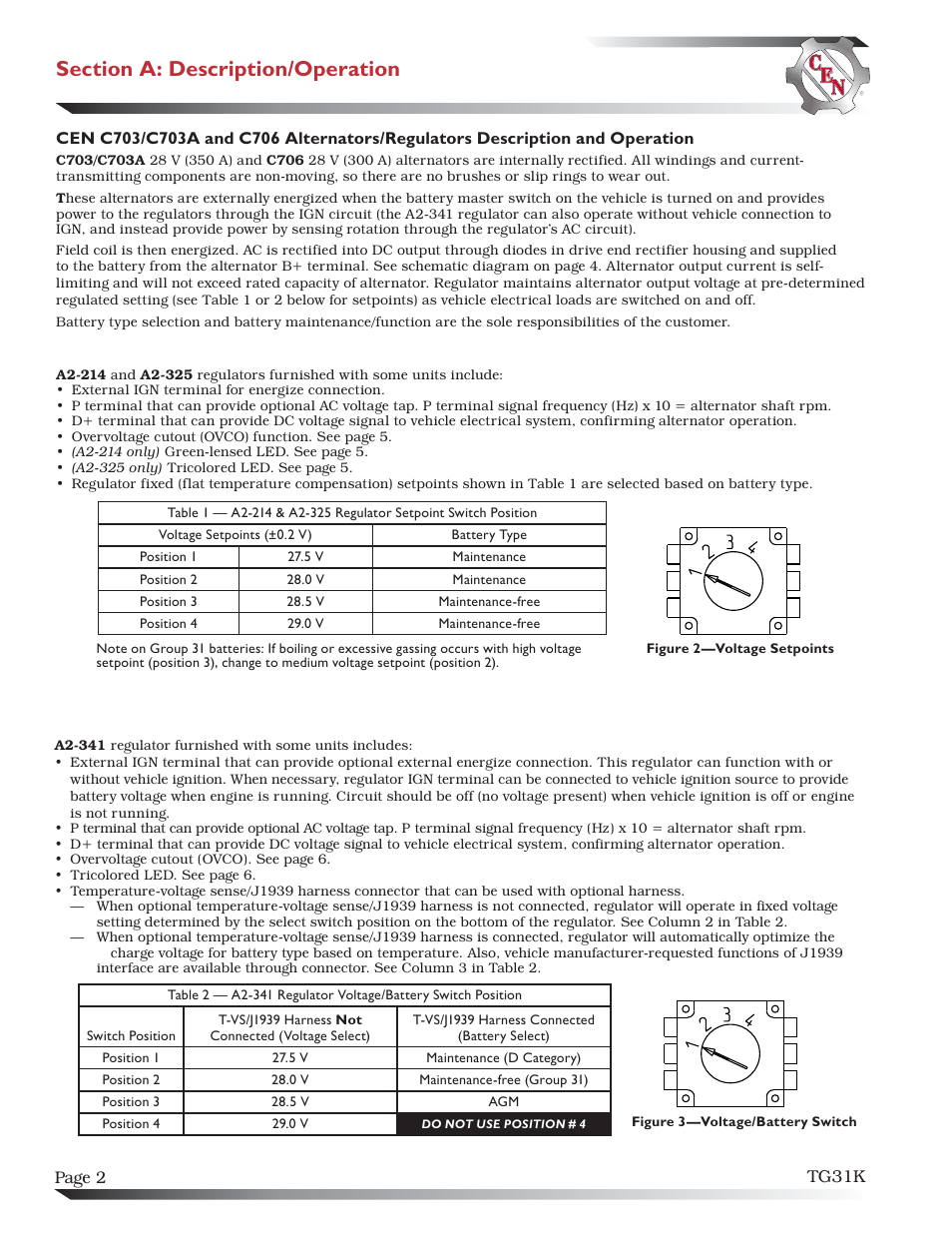 C.E. Niehoff & Co. C703/C703A & C706 Troubleshooting Guides User Manual | Page 2 / 7