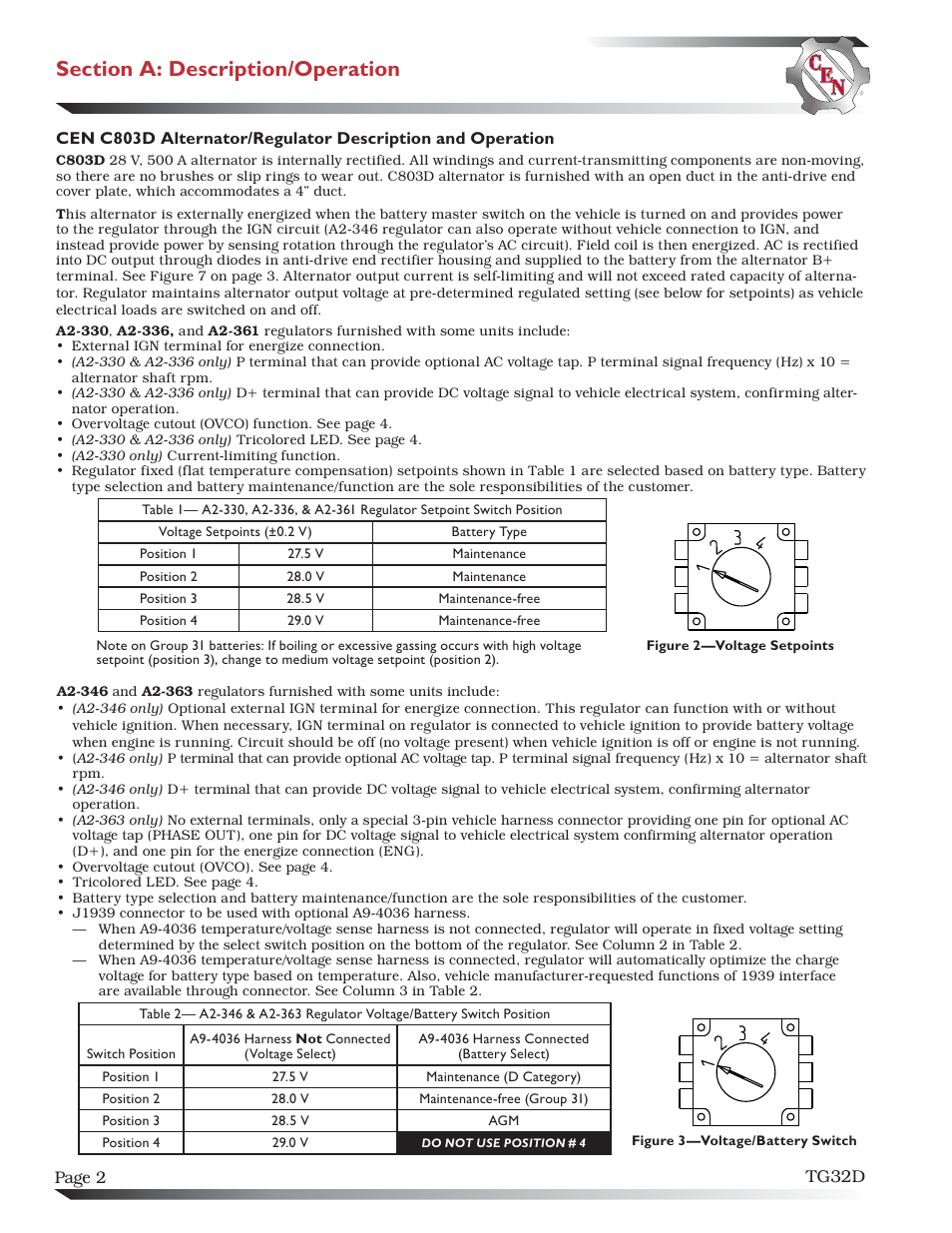 C.E. Niehoff & Co. C803D Troubleshooting Guides User Manual | Page 2 / 5