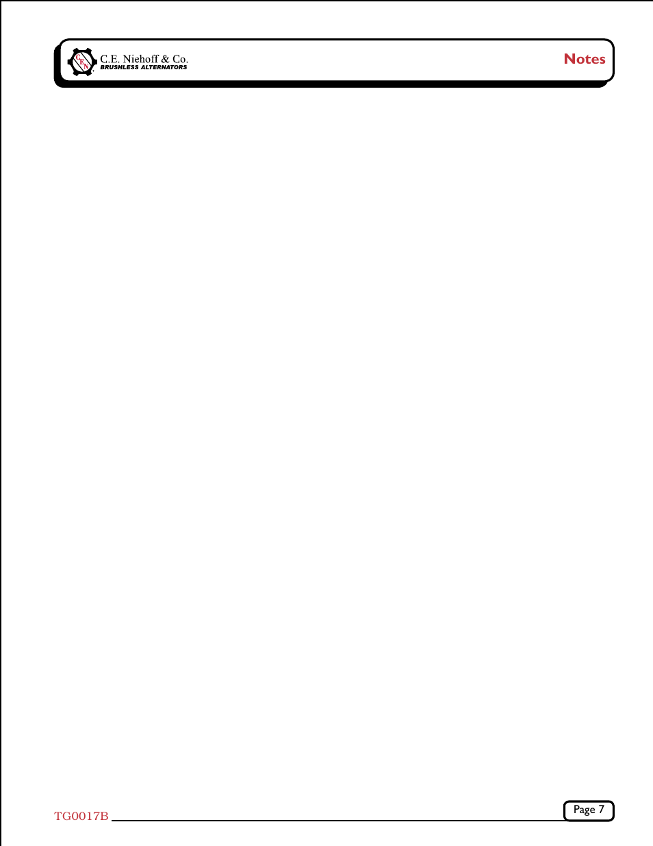 C.E. Niehoff & Co. N1225-1/N1237-1/N1505-1 Troubleshooting Guides User Manual | Page 7 / 8