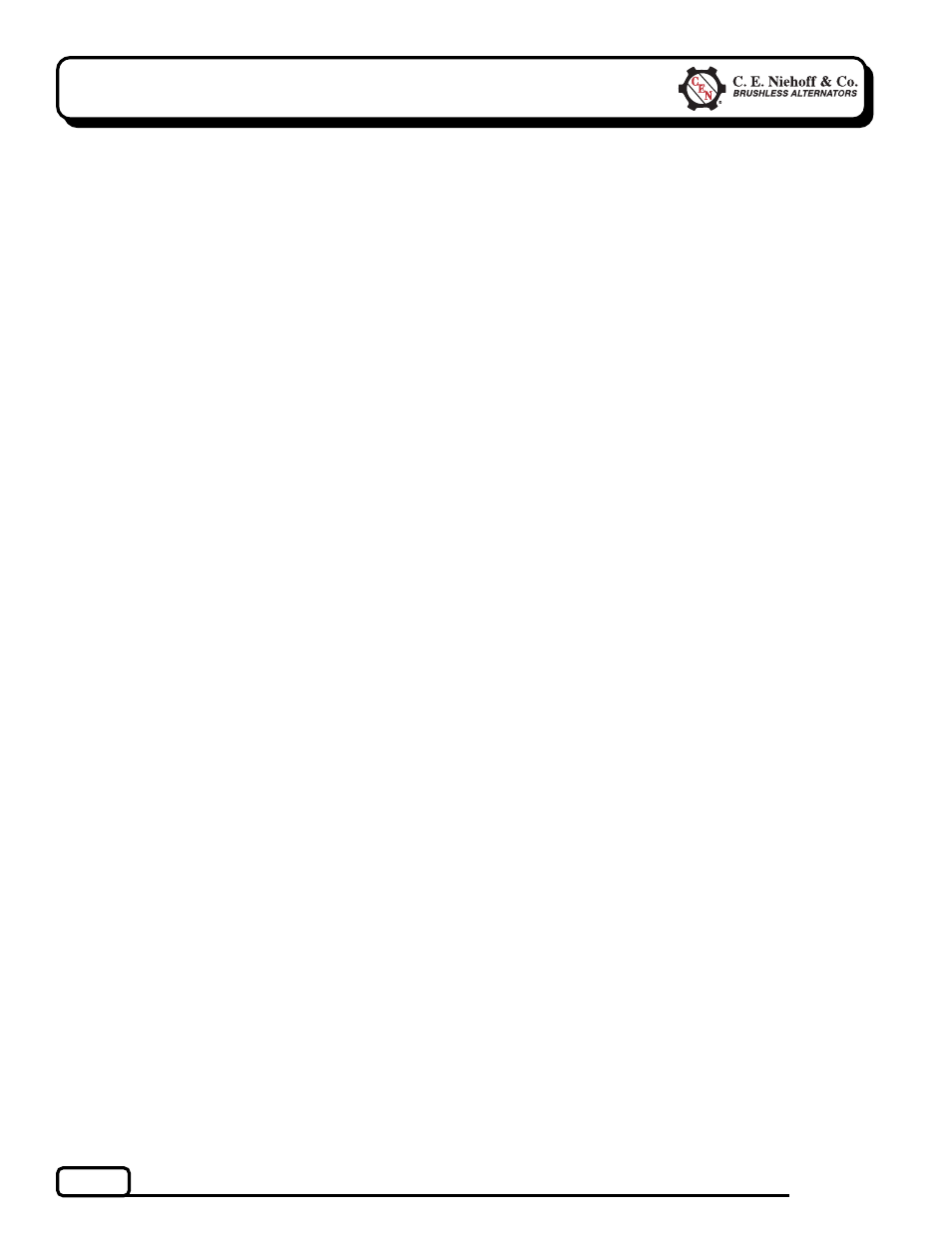 C.E. Niehoff & Co. N1233 Troubleshooting Guides User Manual | Page 8 / 8