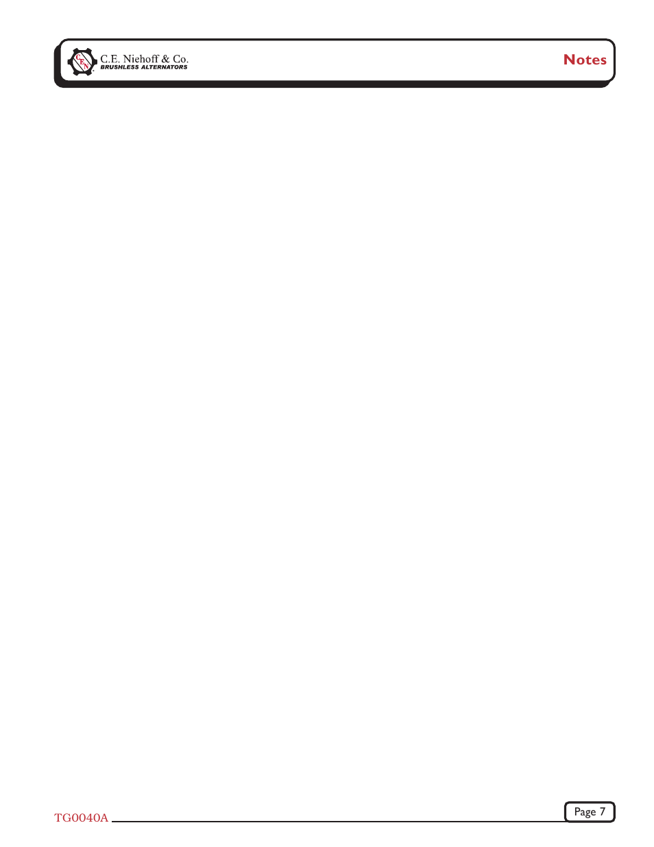 C.E. Niehoff & Co. N1240-3/N1243-2 Troubleshooting Guides User Manual | Page 7 / 8