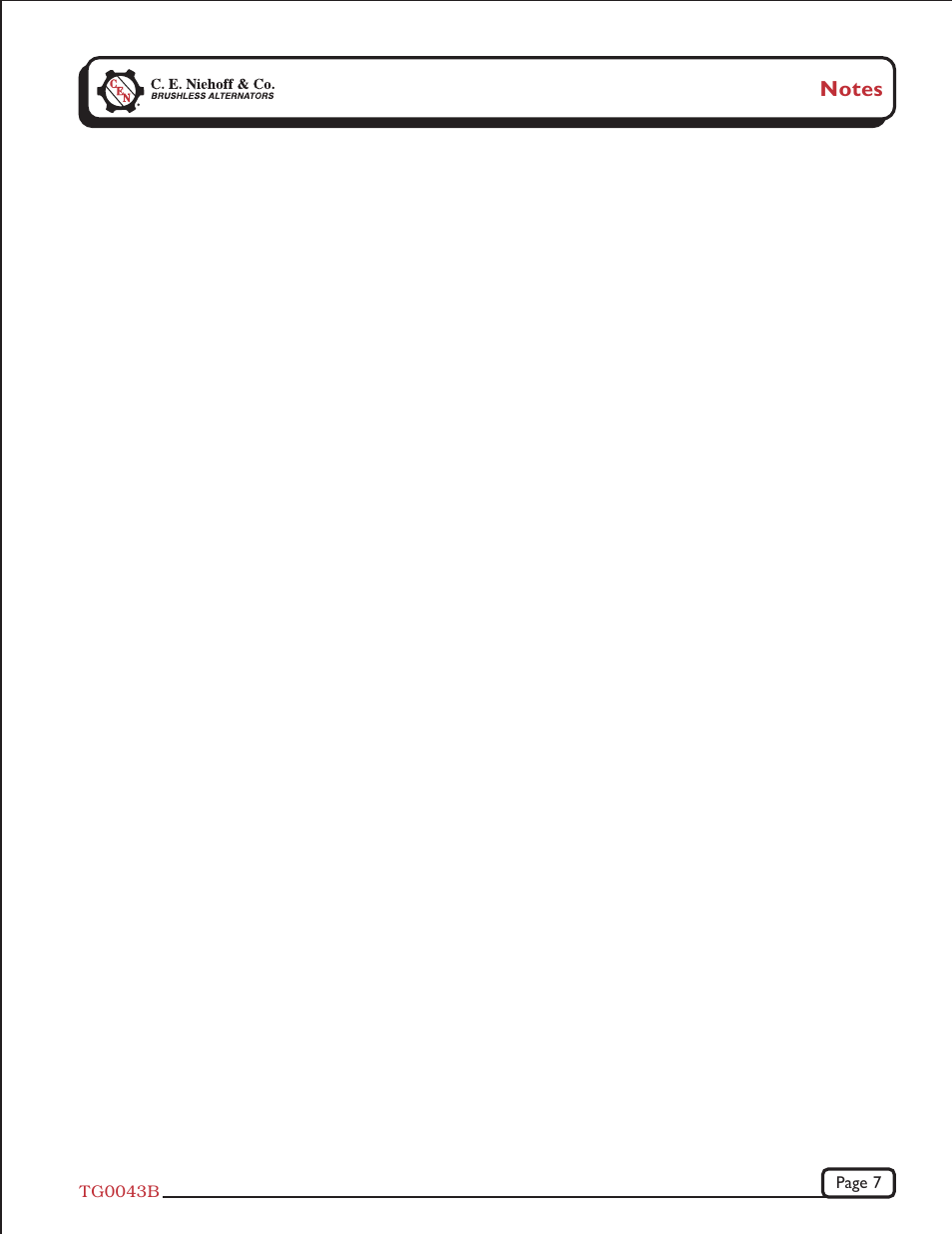 C.E. Niehoff & Co. N1241-1 Troubleshooting Guides User Manual | Page 7 / 8