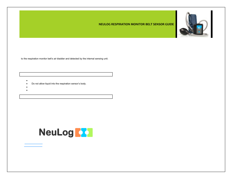 Carolina NeuLog Respiration Monitor Belt User Manual | Page 4 / 4