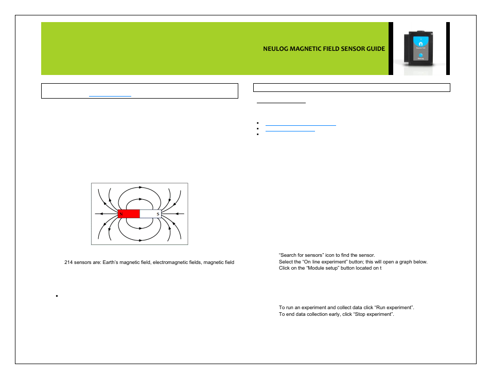 Carolina NeuLog Magnetic User Manual | 4 pages