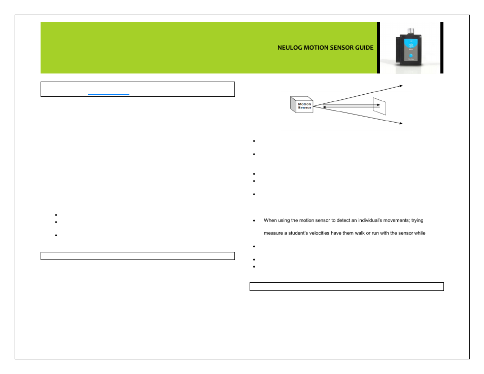 Carolina NeuLog Motion User Manual | 5 pages