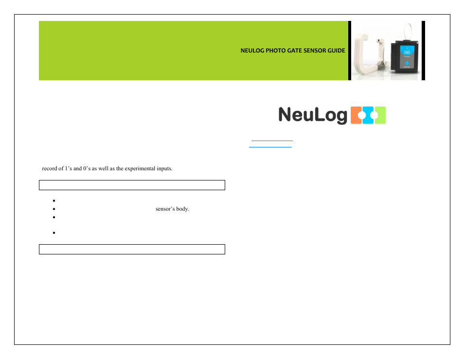 Carolina NeuLog Photo Gate User Manual | Page 7 / 8
