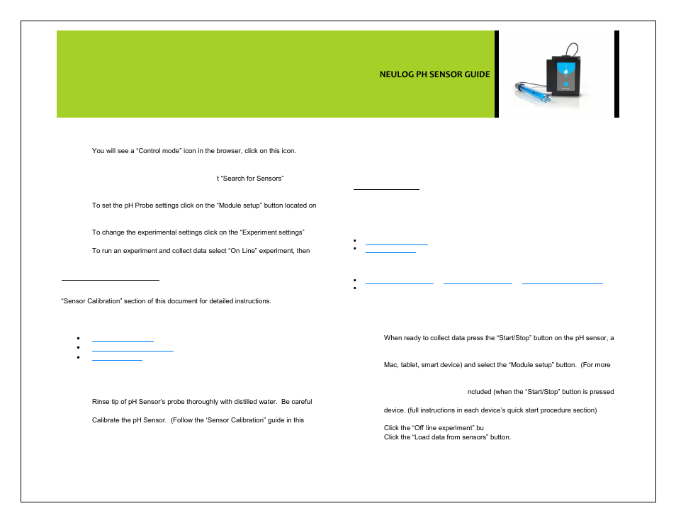 Neulog ph sensor guide | Carolina NeuLog pH User Manual | Page 3 / 5