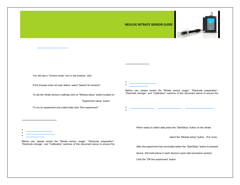 Neulog nitrate sensor guide | Carolina NeuLog Nitrate Ion-Selective User Manual | Page 3 / 5