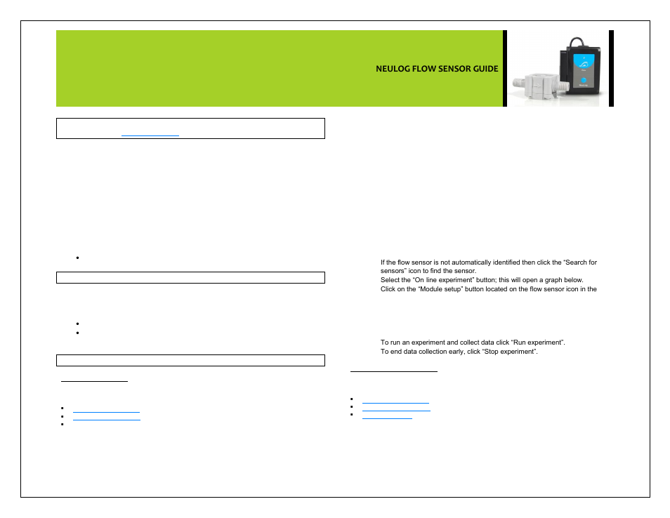 Carolina NeuLog Flow User Manual | 4 pages