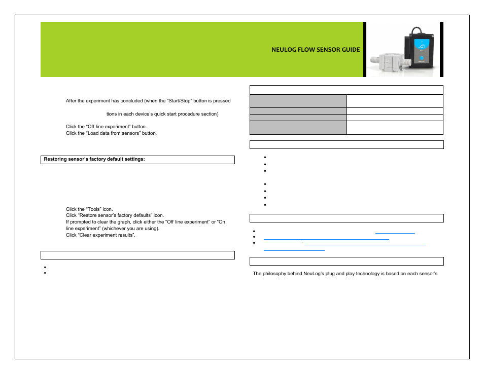 Neulog flow sensor guide | Carolina NeuLog Flow User Manual | Page 3 / 4