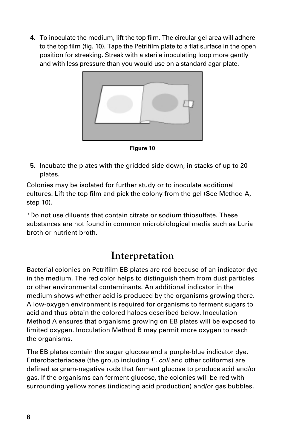 Interpretation | Carolina 3M Petrifilm Enterobacteriaceae Count Plates User Manual | Page 8 / 12
