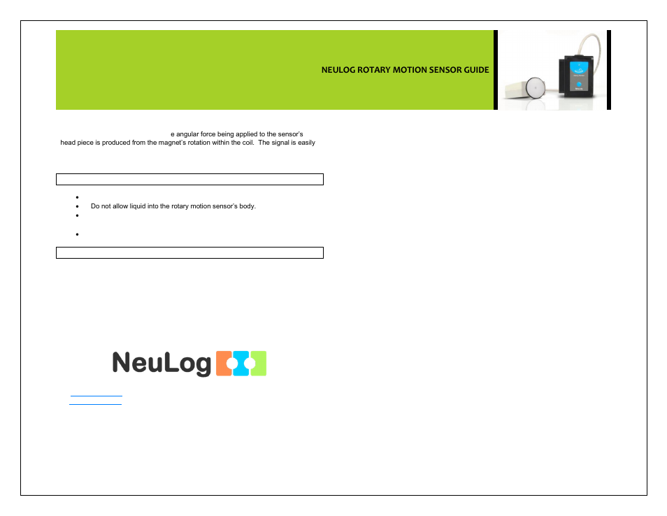 Carolina NeuLog Rotary Motion User Manual | Page 4 / 4