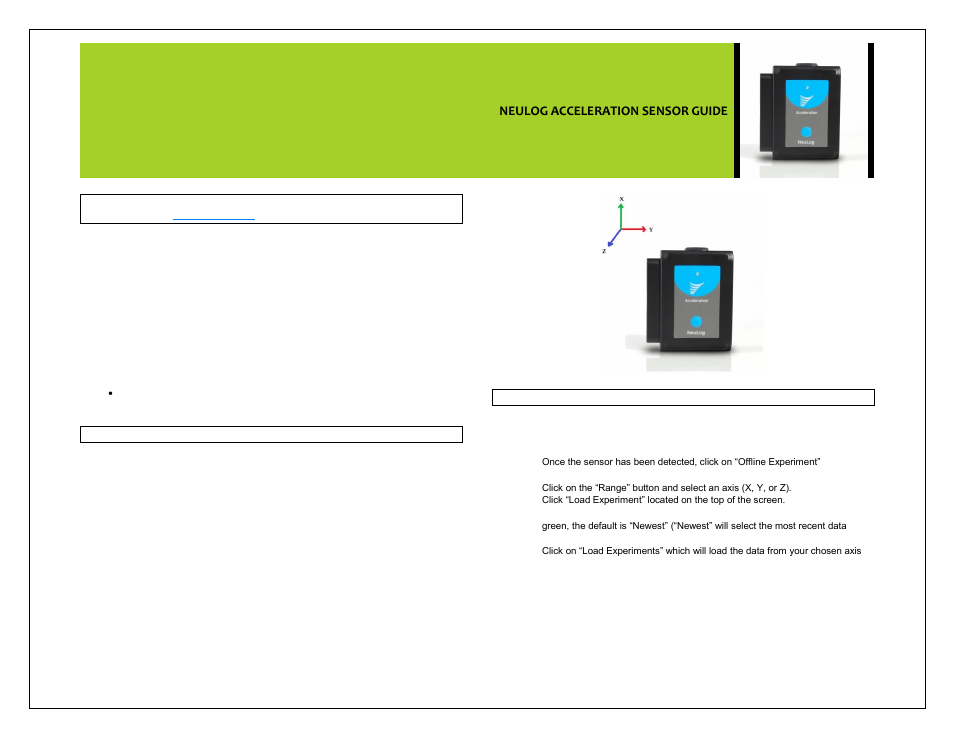 Carolina NeuLog Acceleration User Manual | 5 pages