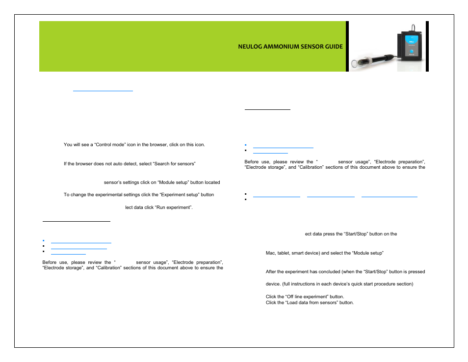 Neulog ammonium sensor guide | Carolina NeuLog Ammonium Ion-Selective User Manual | Page 3 / 5