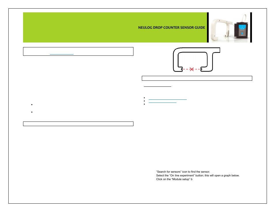 Carolina NeuLog Drop Counter User Manual | 4 pages