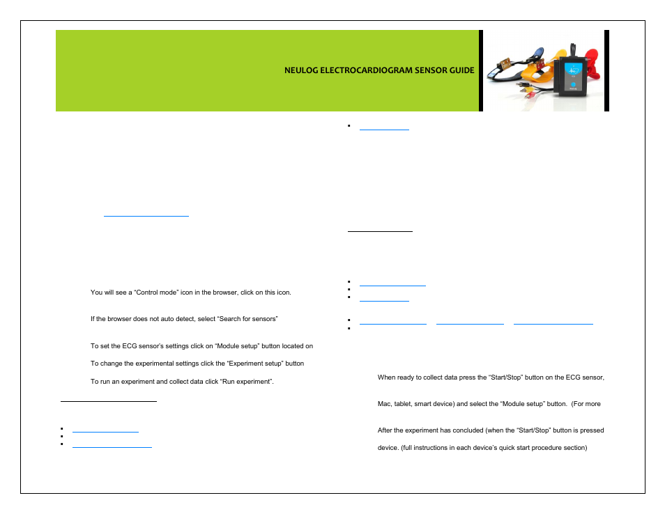 Neulog electrocardiogram sensor guide | Carolina NeuLog Electrocardiogram (ECG) User Manual | Page 3 / 5