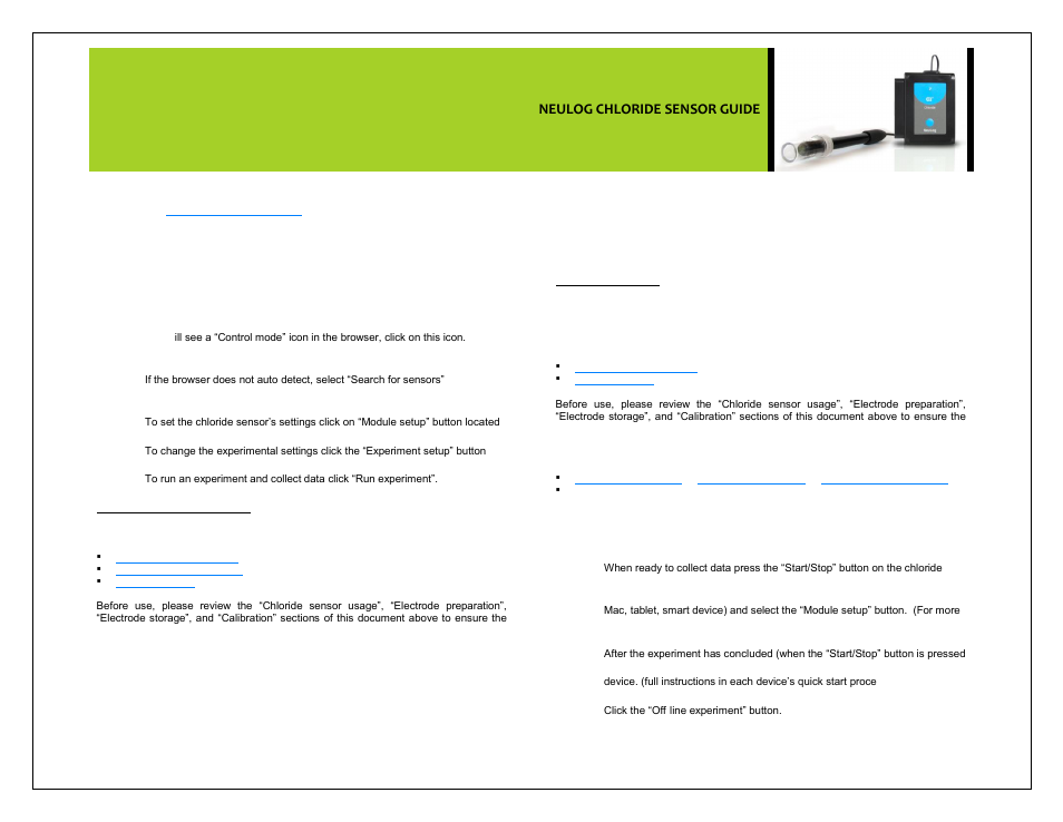 Neulog chloride sensor guide | Carolina NeuLog Chloride Ion-Selective User Manual | Page 3 / 5