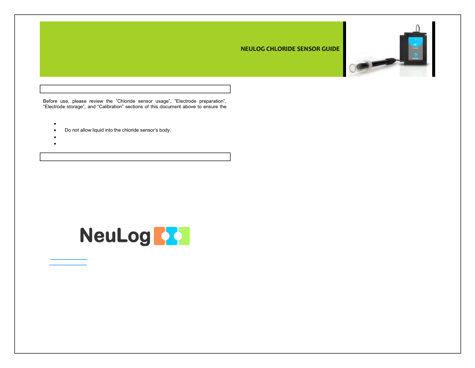 Carolina NeuLog Chloride Ion-Selective User Manual | Page 5 / 5