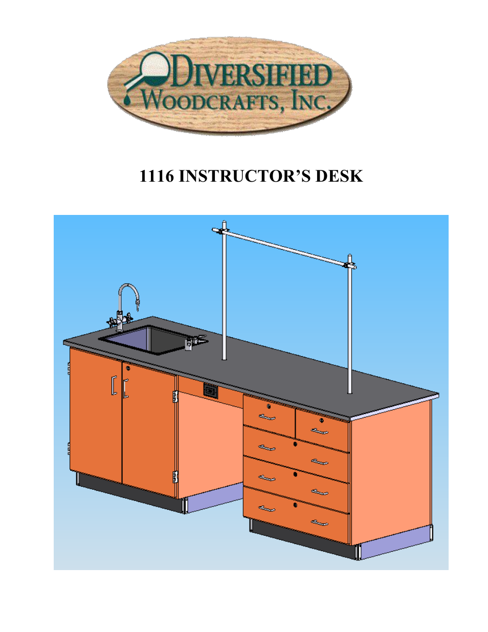 Carolina 1116 INSTRUCTORS DESK User Manual | 8 pages