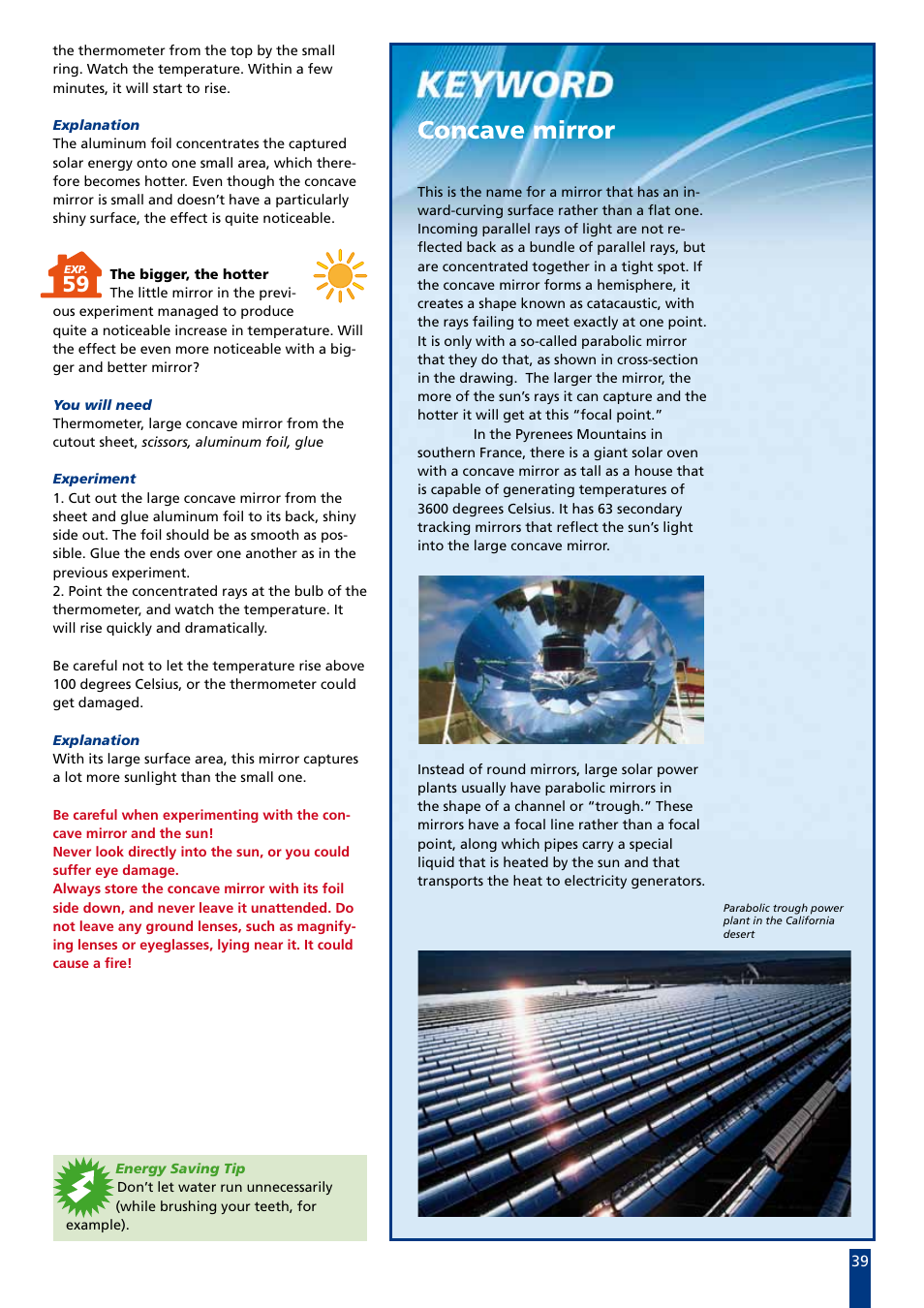 Concave mirror | Carolina Power House Kit User Manual | Page 7 / 7