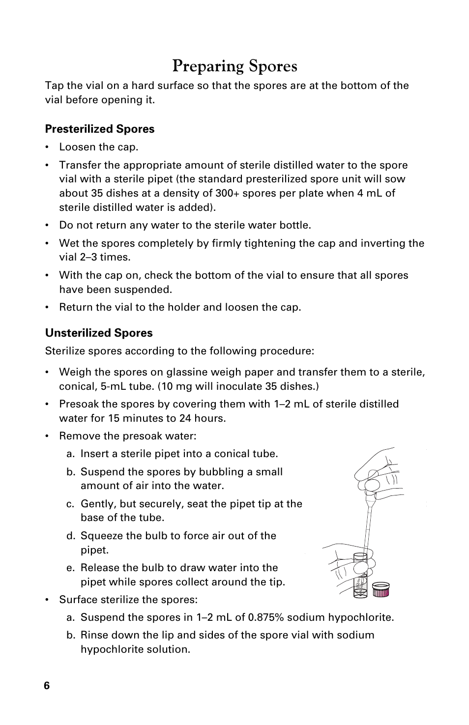 Preparing spores | Carolina C-FERN Spores User Manual | Page 6 / 8