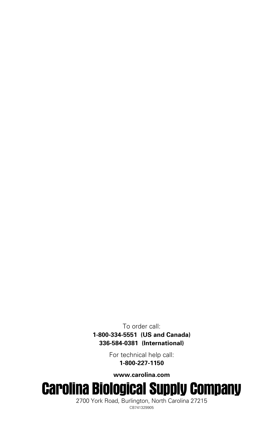 Carolina biological supply company | Carolina Bottled Media User Manual | Page 8 / 8